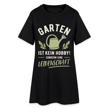 Jardin | Ce n’est pas un passe-temps mais une passion - Robe T-shirt Femme - noir - Devant