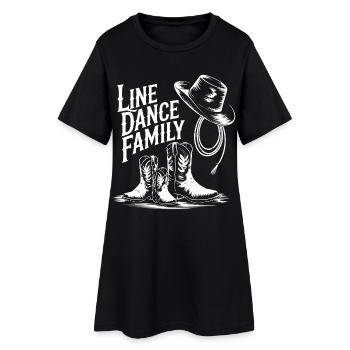 Bottes de cowboy familiales en ligne - Robe T-shirt Femme - noir - Devant