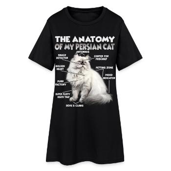 Cadeau pour chat persan, idée de cadeau pour chat - Robe T-shirt Femme - noir - Devant