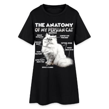 Cadeau des chats persans pour l’amoureux des chats - Robe T-shirt Femme - noir - Devant