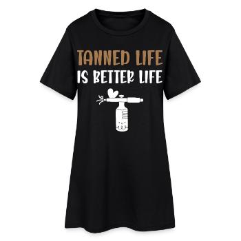 Spray Tanning Artist Oil Professional Kit Spray - Frauen T-Shirt-Kleid - Schwarz - Vorne