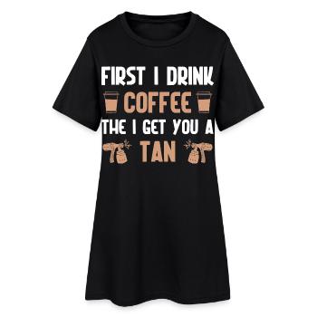 Spray Tanning Artist Oil Professional Kit Spray - Frauen T-Shirt-Kleid - Schwarz - Vorne