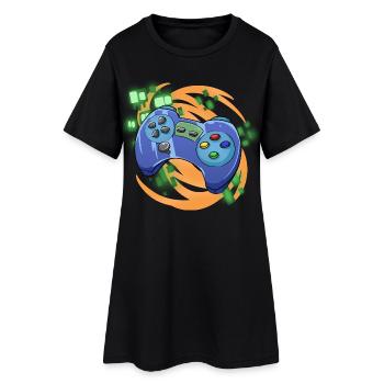 Jeux de joueurs - Robe T-shirt Femme - noir - Devant