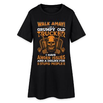 Camionneur - Robe T-shirt Femme - noir - Devant