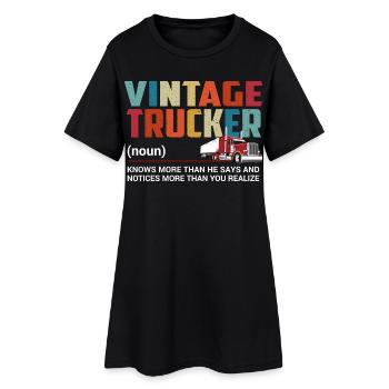 Truck Driver - Women’s T-Shirt Dress - black - Front