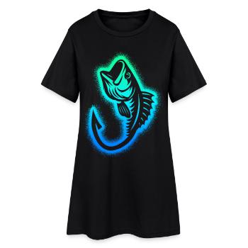 Pêche Pêcheurs Enfants Garçons Hommes Pêcheurs - Robe T-shirt Femme - noir - Devant