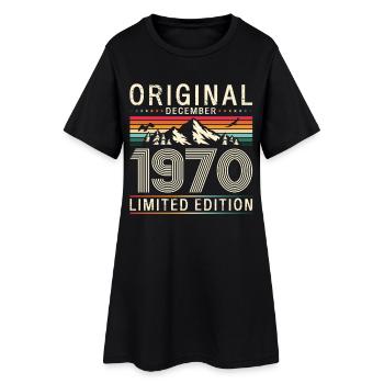 55e anniversaire Original Décembre Né en 1970 - Robe T-shirt Femme - noir - Devant