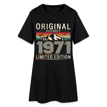55e anniversaire Original Décembre Né en 1971 - Robe T-shirt Femme - noir - Devant