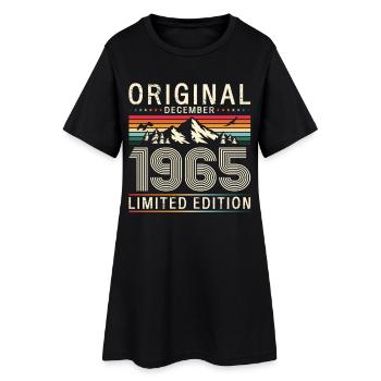 60e anniversaire Original Décembre Millésime 1965 - Robe T-shirt Femme - noir - Devant