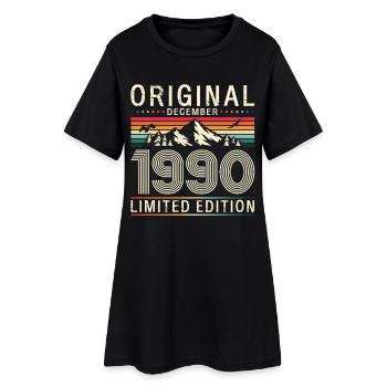 35e anniversaire Original Décembre Né en 1990 - Robe T-shirt Femme - noir - Devant