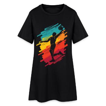 Basketball Players Colorful Basketball Players Basketball - Women’s T-Shirt Dress - black - Front