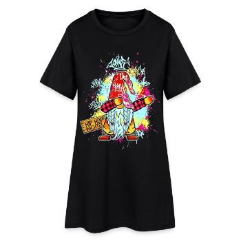 HIP HOP WICK Dab Graffiti Rap Musique de Noël Équipe - Robe T-shirt Femme - noir - Devant