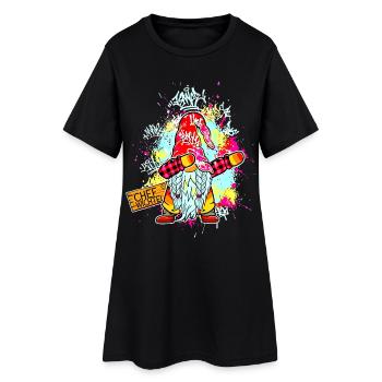 CHEF WICHTEL Dab Graffiti Männlich Xmas - Women’s T-Shirt Dress - black - Front