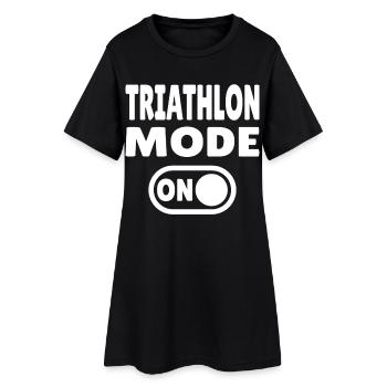 Mode triathlon ACTIVÉ - Course cycliste de natation - Robe T-shirt Femme - noir - Devant