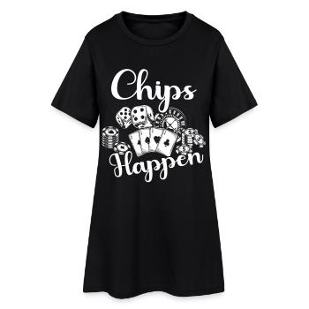 Joueur de casino - Robe T-shirt Femme - noir - Devant