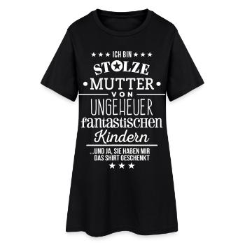 Stolze Mutter Weihnachtsgeschenk Geburtstag Mama - Frauen T-Shirt-Kleid - Schwarz - Vorne