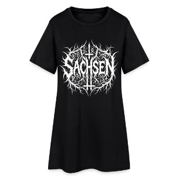 Logo Black Metal de Saxe - Robe T-shirt Femme - noir - Devant