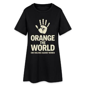 Orange : Le Monde - Robe T-shirt Femme - noir - Devant