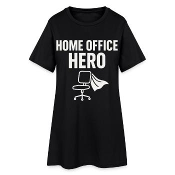 Home Office Hero : votre vie de bureau quotidienne - Robe T-shirt Femme - noir - Devant