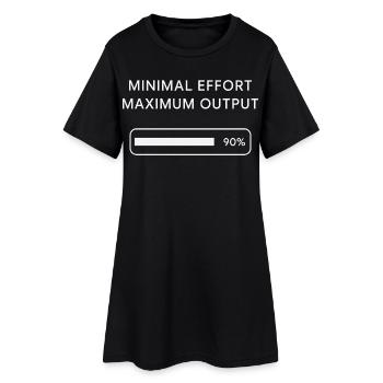Effort minimum Rendement maximal - Robe T-shirt Femme - noir - Devant
