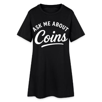 Demandez-moi ce que vous voulez faire avec la détection de métaux avec les pièces - Robe T-shirt Femme - noir - Devant