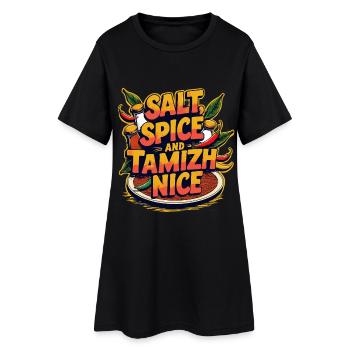 Tamil Tamilisch Sri Lanka Salt Spice And Tamizh - Frauen T-Shirt-Kleid - Schwarz - Vorne
