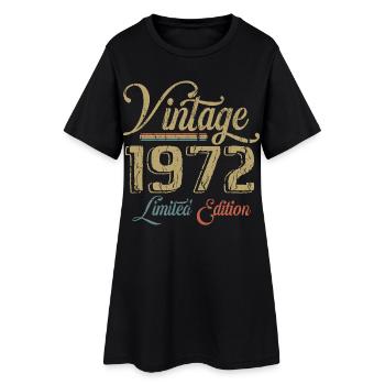 Millésime 1972 Édition limitée Naissance Millésime 1972 - Robe T-shirt Femme - noir - Devant
