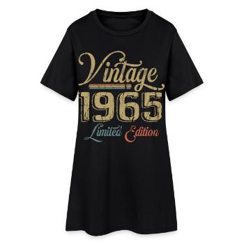 Vintage 1965 Édition limitée Naissance Millésime 1965 - Robe T-shirt Femme - noir - Devant