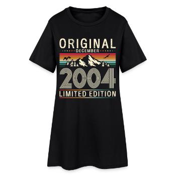 21. Geburtstag Original Dezember Jahrgang 2004 - Frauen T-Shirt-Kleid - Schwarz - Vorne