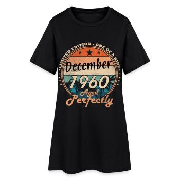 Décembre 1960 - 1960 Décembre - Robe T-shirt Femme - noir - Devant