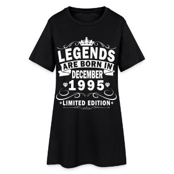 1995 Décembre Vintage Cadeau d’anniversaire - Robe T-shirt Femme - noir - Devant