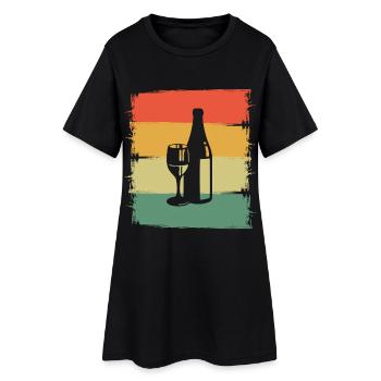 Vin - Robe T-shirt Femme - noir - Devant