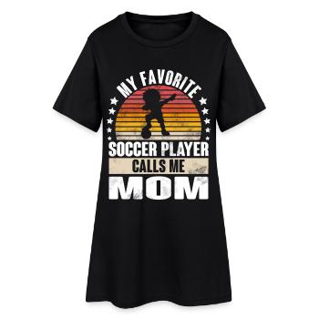 Joueurs de football - Robe T-shirt Femme - noir - Devant