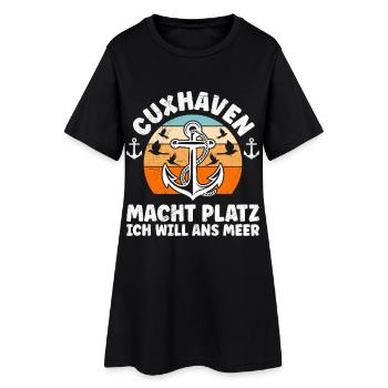 Cuxhaven MAKE WAY I WANT TO GO TO THE SEA Funny - Women’s T-Shirt Dress - black - Front