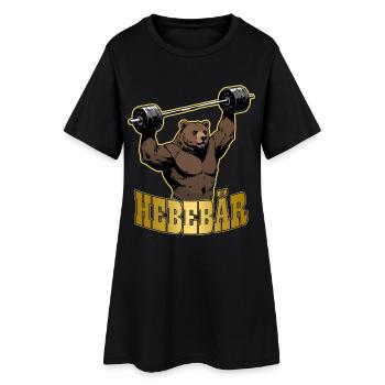 Weightlifter HEBEBÄR Gym Funny - Women’s T-Shirt Dress - black - Front