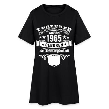 Les légendes sont nées en 1965 | Entrée de l’âge - Robe T-shirt Femme - noir - Devant