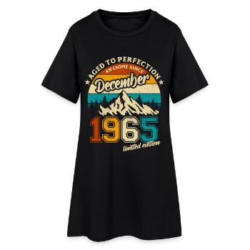 Édition limitée cadeau d’anniversaire décembre 1965 - Robe T-shirt Femme - noir - Devant