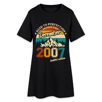 Édition limitée cadeau d’anniversaire de décembre 2007 - Robe T-shirt Femme - noir - Devant
