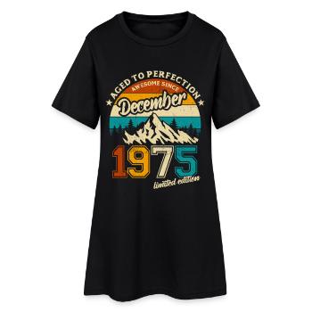 Édition limitée cadeau d’anniversaire de décembre 1975 - Robe T-shirt Femme - noir - Devant