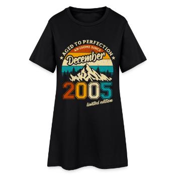 Édition limitée cadeau d’anniversaire de décembre 2005 - Robe T-shirt Femme - noir - Devant