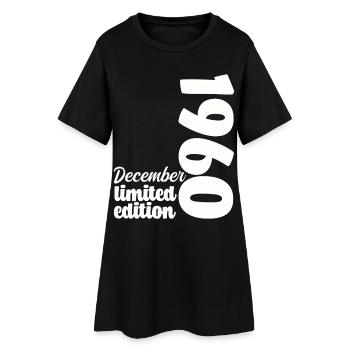 Anniversaire Décembre 1960 Limited Edition Cadeau - Robe T-shirt Femme - noir - Devant