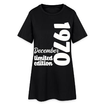 Anniversaire Décembre 1970 Limited Edition Cadeau - Robe T-shirt Femme - noir - Devant