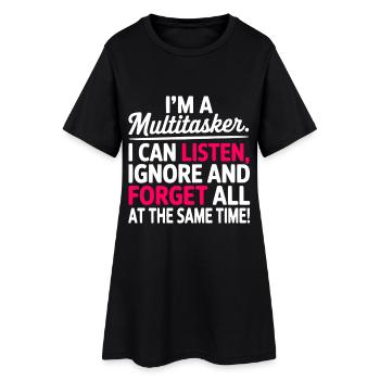 Multitâche Dire Humour de bureau Sarcasme - Robe T-shirt Femme - noir - Devant