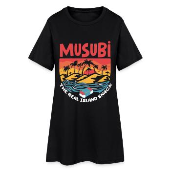 Musubi The Real Island Snack - Frauen T-Shirt-Kleid - Schwarz - Vorne