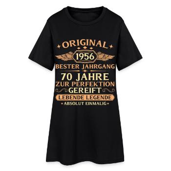 1956 Year of construction Living Legend - 70th birthday - Women’s T-Shirt Dress - black - Front
