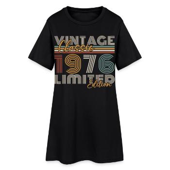 1976 Vintage Retro Birthday Gift - Women’s T-Shirt Dress - black - Front