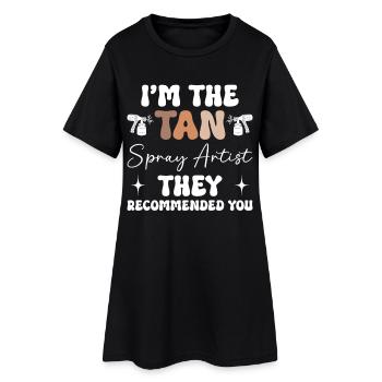Spraybräunungstechniker, Bräunungskünstlerin, Sprühbräunungstechniker. - Frauen T-Shirt-Kleid - Schwarz - Vorne