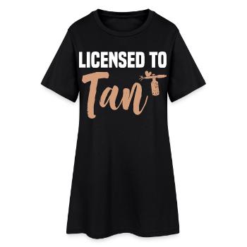 Spray Tan Technician Professionals Kit Spray Tan - Frauen T-Shirt-Kleid - Schwarz - Vorne