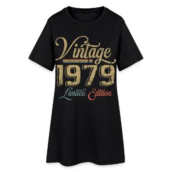 Vintage 1979 Édition limitée Naissance Millésime 1979 - Robe T-shirt Femme - noir - Devant