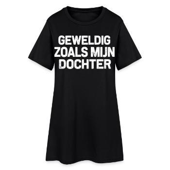 Super comme ma fille – joli t-shirt cadeau - Robe T-shirt Femme - noir - Devant